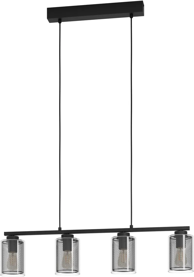 Zocabon Hanglamp - E27 - 81.5 cm - Glas de EGLO en Noir – photo produit