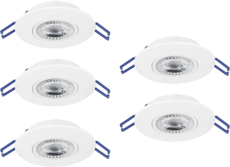 Zujar inbouwspot - LED - Ø 90 mm - 5 stuks de EGLO en Blanc – photo produit