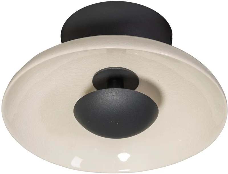 Bonny plafondlamp 8w 3 stappen dimbaar + kap zand gecraqueleerd från ETH i Svart – produktbild