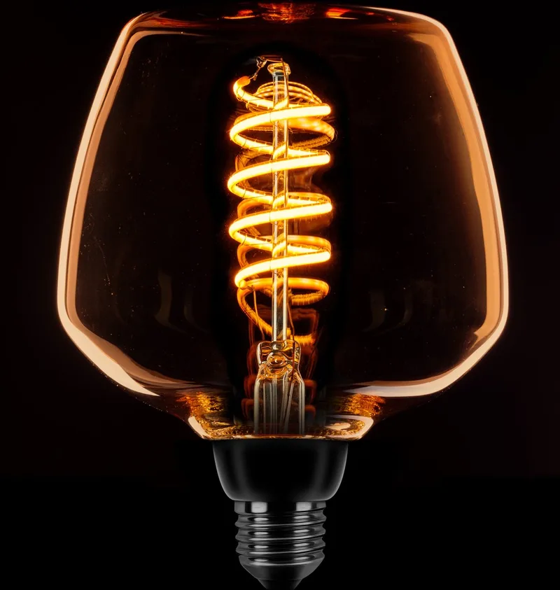 Deco Led Spiraal 23F E27 7w 3 stappen dimbaar Goud 2200k de ETH – photo produit