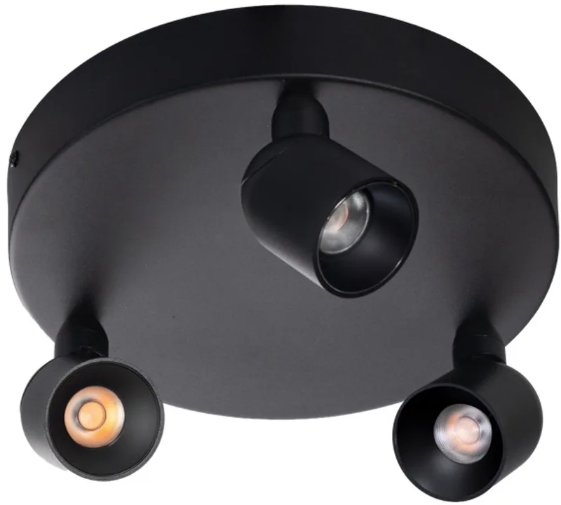 Dennis Spot rond 3L 8W Dimbaar 2700K 300x40cm Zwart de ETH en Zwartt – photo produit