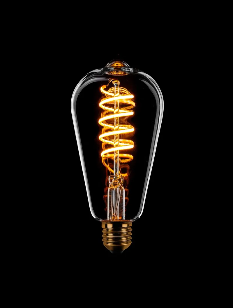 Edison ST64 Filament spiraal LED 7.5w E27 240v 2200k dimbaar helder de ETH – photo produit
