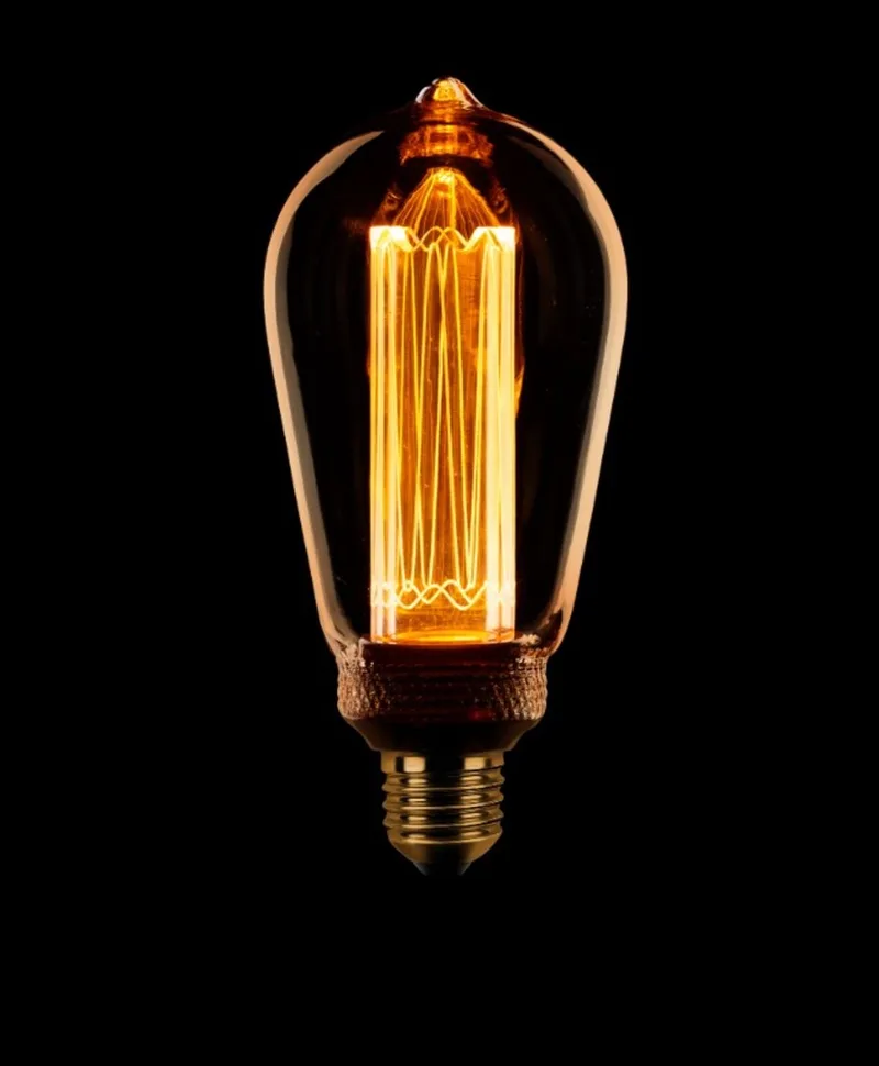 Edison ST64 kooldraad LED 4w E27 240v 1800k 3 stappen dimbaar amber/goud 200L + M. från ETH – produktbild