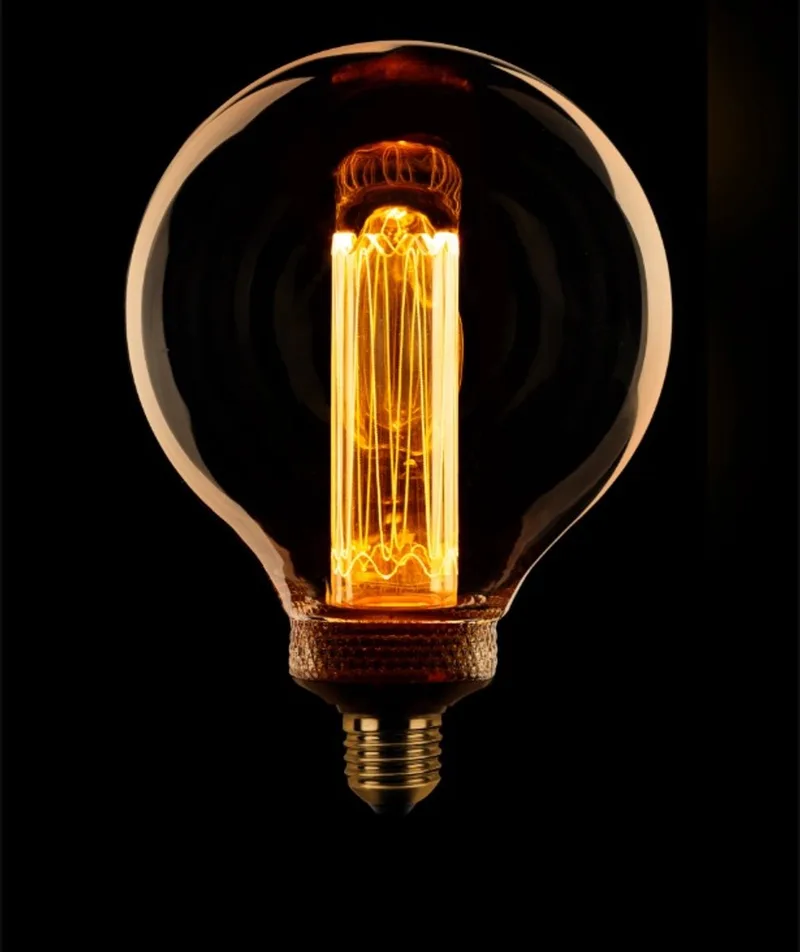 Globe 125mm kooldraad LED 4w E27 240v 1800k 3 stappen dimbaar amber/goud 200L + M. von ETH – Produktfoto