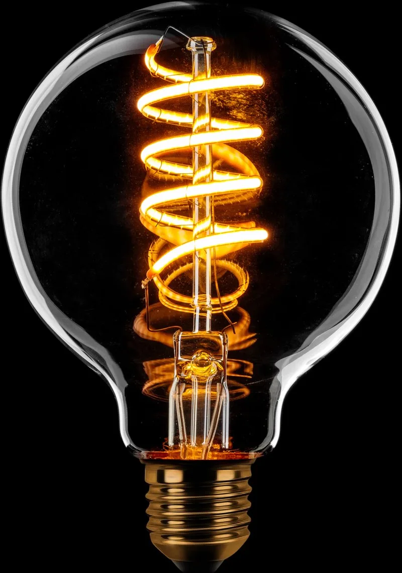 Globe 80mm Filament spiraal LED 7.5w E27 240v 2200k dimbaar helder von ETH – Produktfoto
