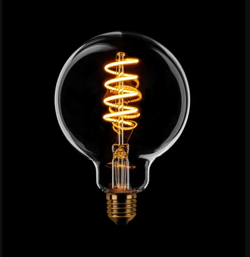 Globe 80mm Filament spiraal LED 7w E27 240v 2200k 3 stappen dimbaar helder de ETH – photo produit