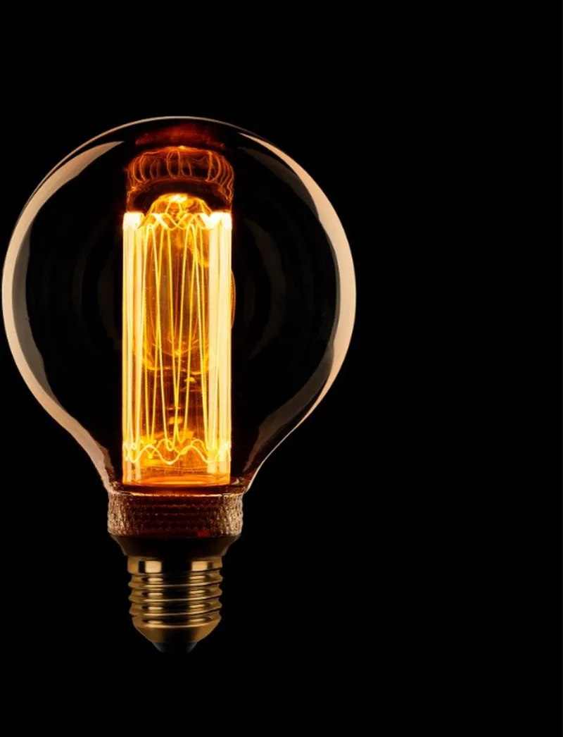 Globe 80mm kooldraad LED 4w E27 240v 1800k 3 stappen dimbaar amber/goud 200L + M. de ETH – photo produit