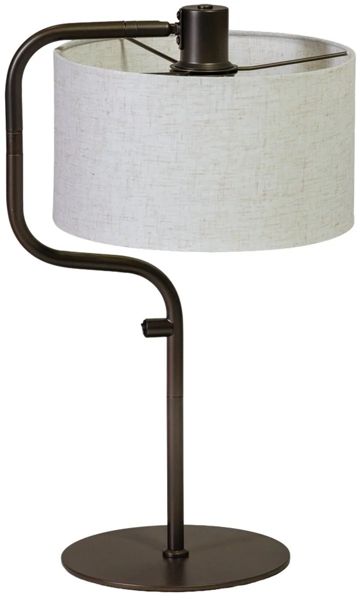Jacqueline Tafellamp 1xE27 Anodic Brown+ Kap von ETH in Creme – Produktfoto