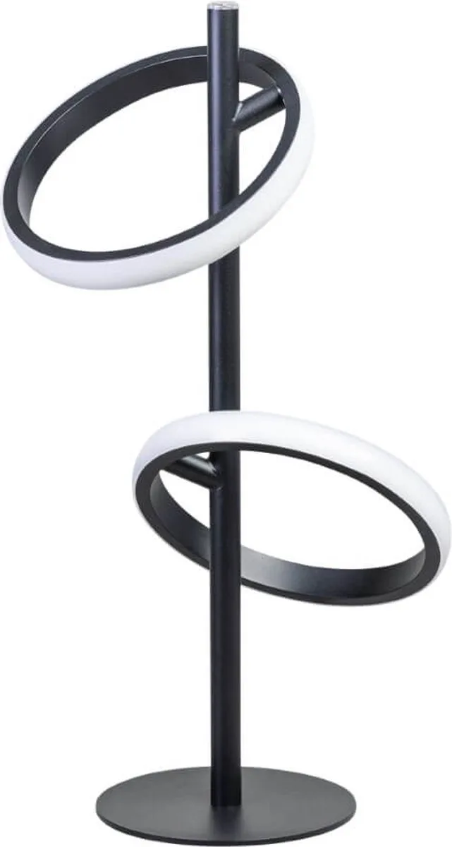 Jaimy Tafellamp 2x led Ring 2700K 3 stap dimmer inc. 12w 495Lm de ETH en Noir – photo produit
