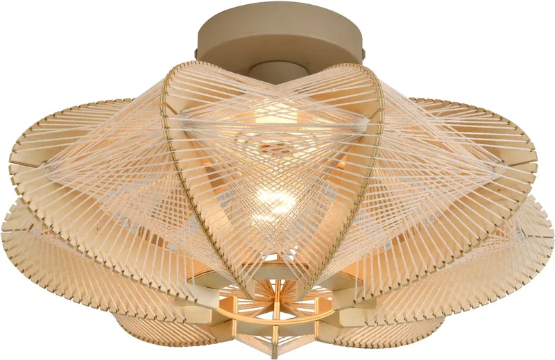Japandi Plafondlamp van Natuurhout de ETH en Beige – photo produit