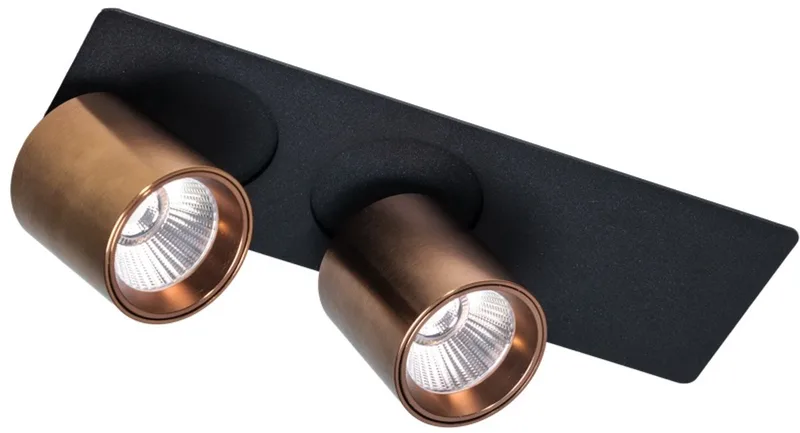 Jeroen Plafondspot 2 lichts 8w 2700k dimbaar zwart/coffee de ETH en Coffee – photo produit