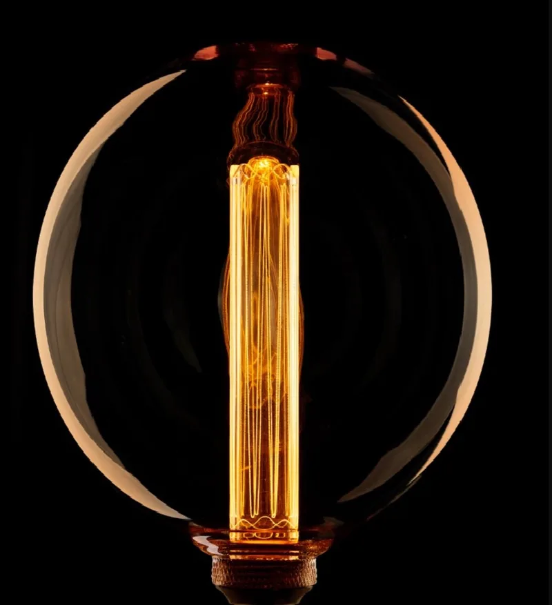 Led kooldraad G200 200mm Globe GLAD GLAS E27 3.5w/12w 1800k dimbaar 120L amber/goud de ETH – photo produit
