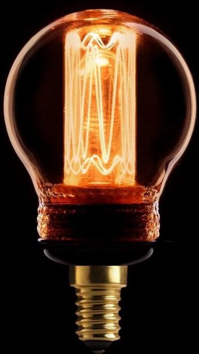 Led kooldraad kogel E14 2.3w/9w 1800k goud dimbaar 65L fra ETH – produktbillede