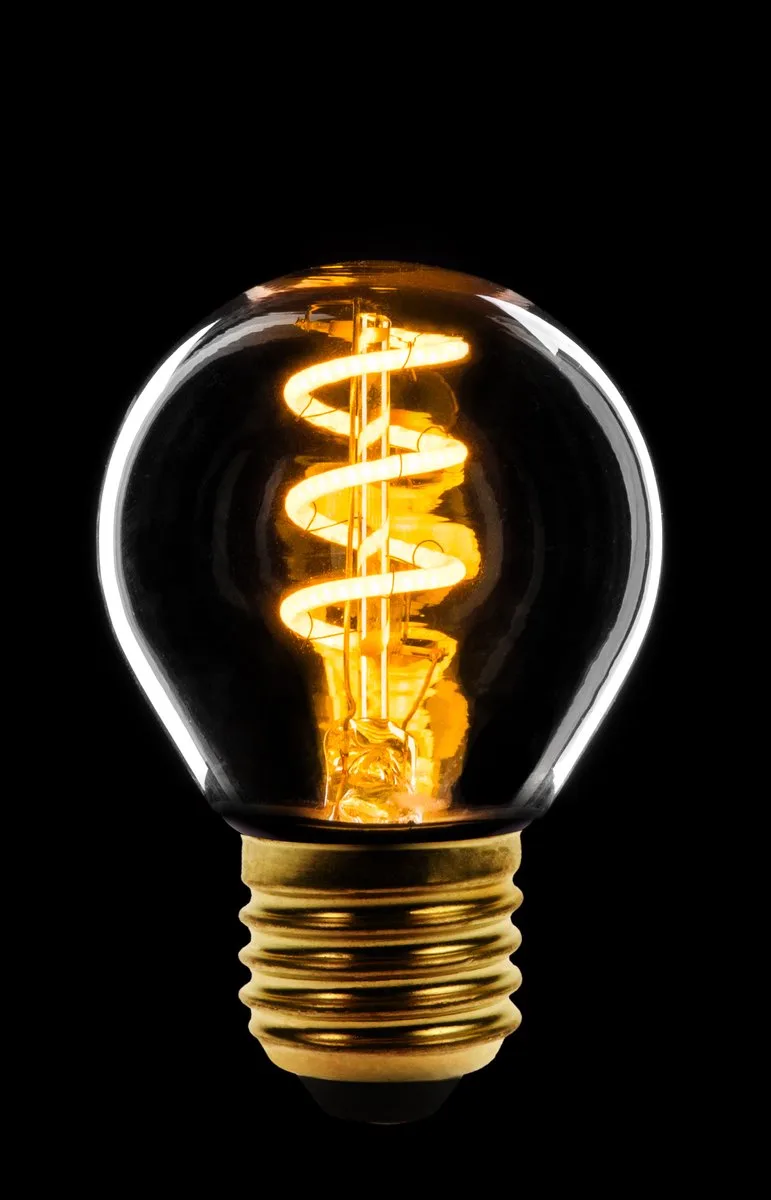 Led spiraal filament kogel E27 4W 3 stappen dimbaar helder 2200K fra ETH – produktbillede