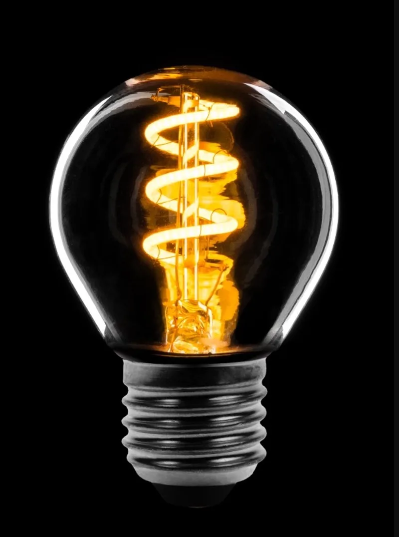 Led spiraal filament kogel E27 4w dimbaar helder 2200K de ETH – photo produit