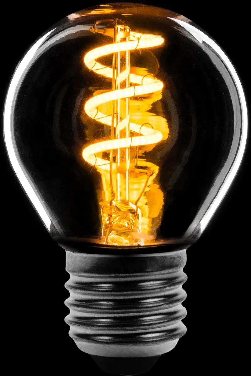 Led Spiraal kogel E27 3W 3 stappen dimtone sceneswitch van 2200k-2400k-2700k Helder 35+100+220L+ mem. fra ETH – produktbillede
