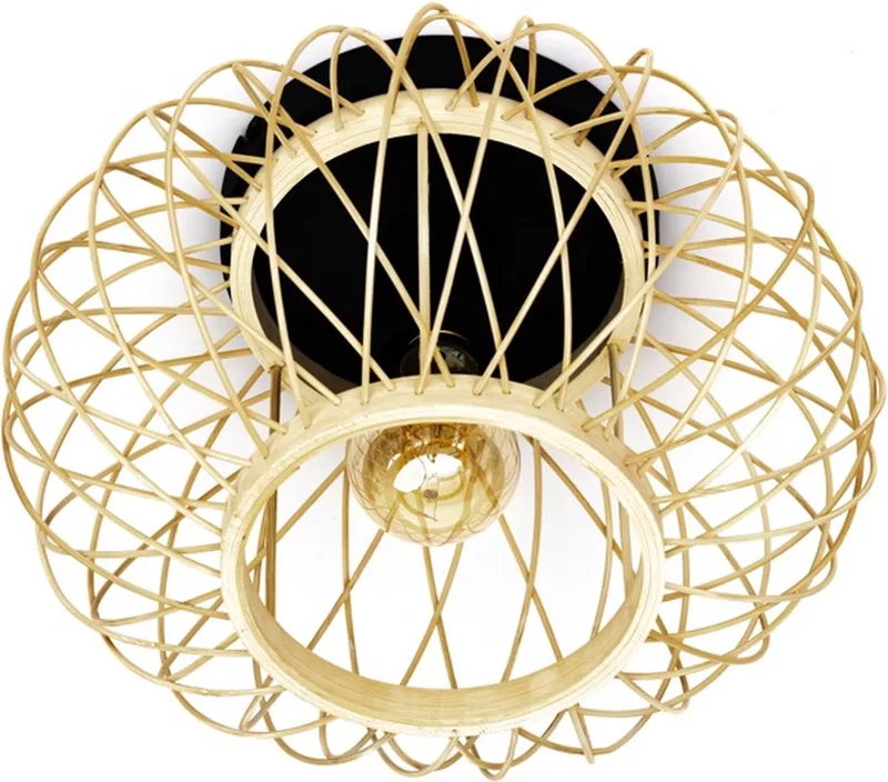 Norah plafonniere rattan dia.30cm excl.1 x E27 de ETH en Ratan – photo produit