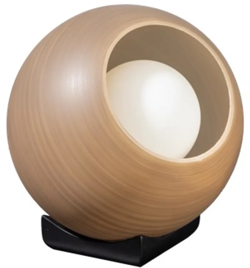 Orb Saturn tafellamp 1x E27 Taupe/grijs glas 20cm / zwart de ETH en Gris – photo produit