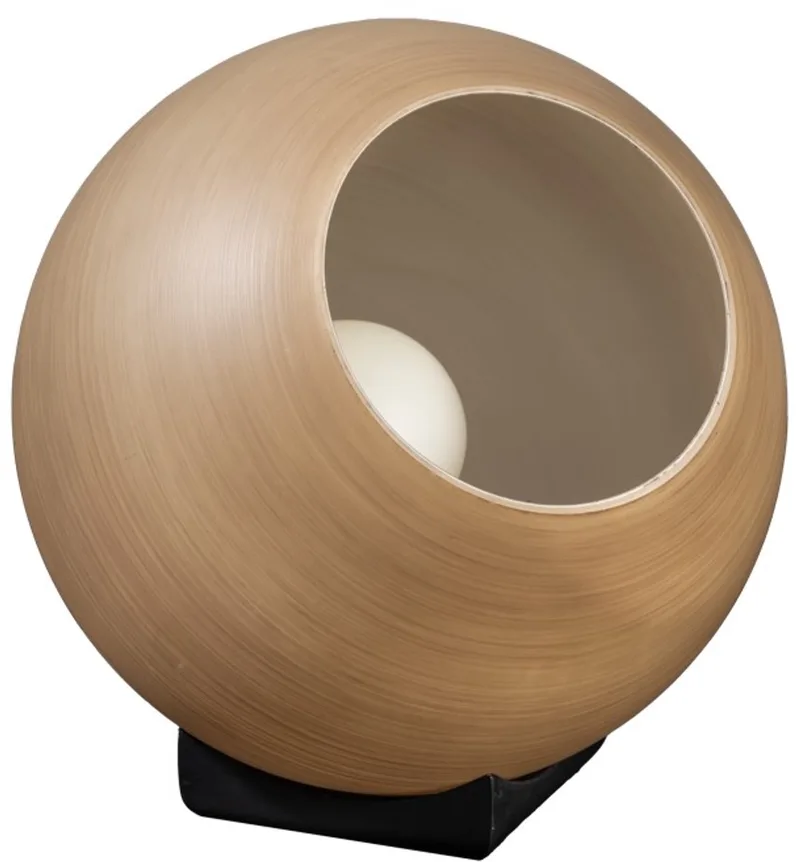 Orb Saturn tafellamp 1x E27 Taupe/grijs glas 35cm / zwart de ETH en Taupe – photo produit