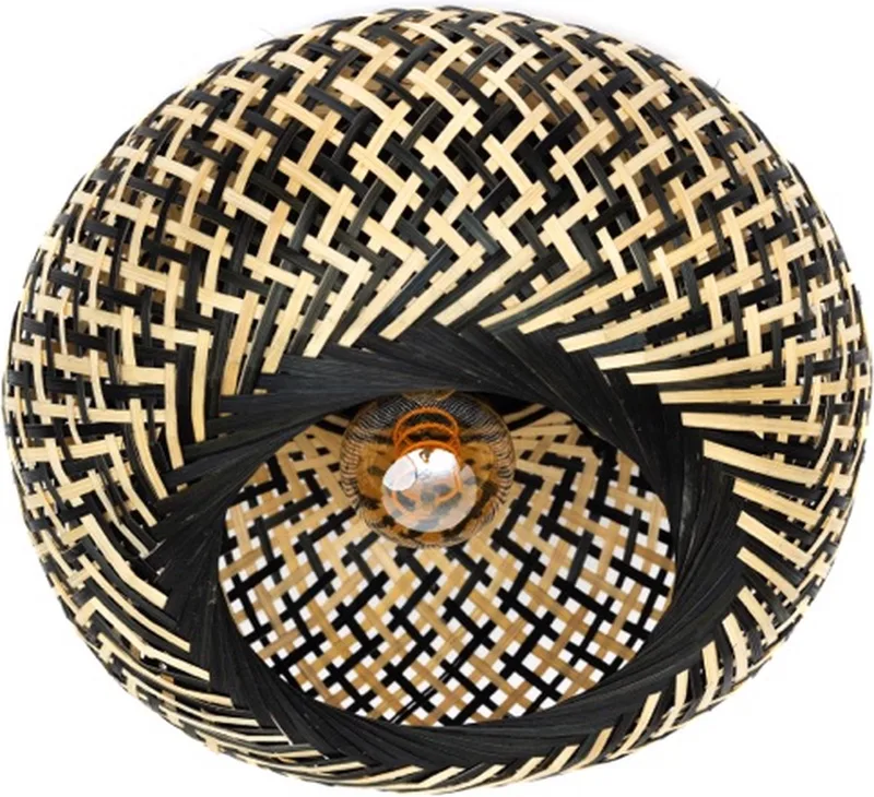 Otis plafonniere 1 x E27 2xrattan dia.30cm fra ETH i Sort – produktbillede