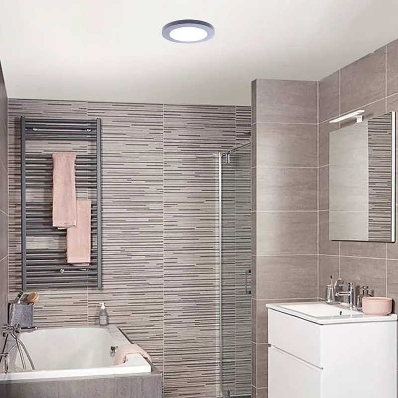 Plafondlamp | 17 cm | Anne plafondlampen IP44 | LED | zwart | kunststof, metaal | diffuse de ETH – photo produit 2 sur 3
