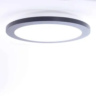 Plafondlamp | 26 cm | anne plafondlampen IP44 | LED | zwart | kunststof en metaal | moderne, diffuse de ETH – photo produit 1 sur 3