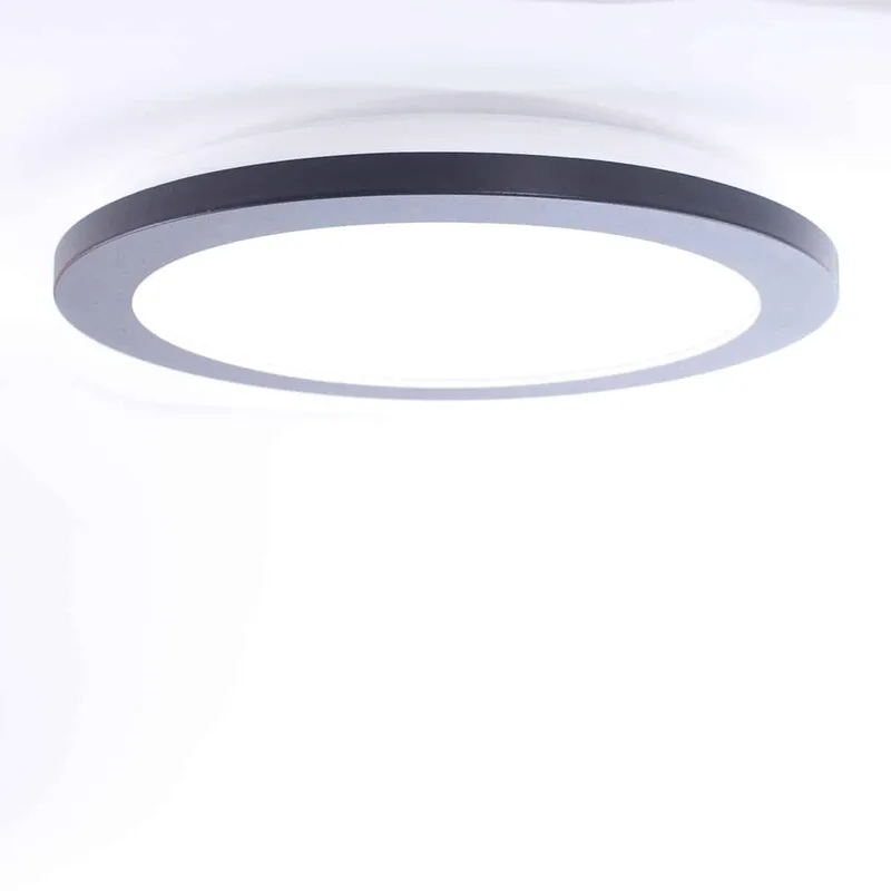 Plafondlamp | 26 cm | anne plafondlampen IP44 | LED | zwart | kunststof en metaal | moderne, diffuse de ETH – photo produit 1 sur 3