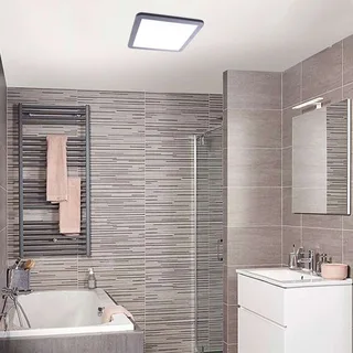 Plafondlamp | 30 cm | Anne plafondlampen IP44 | LED | zwart | kunststof metaal | moderne functionele de ETH – photo produit 2 sur 3