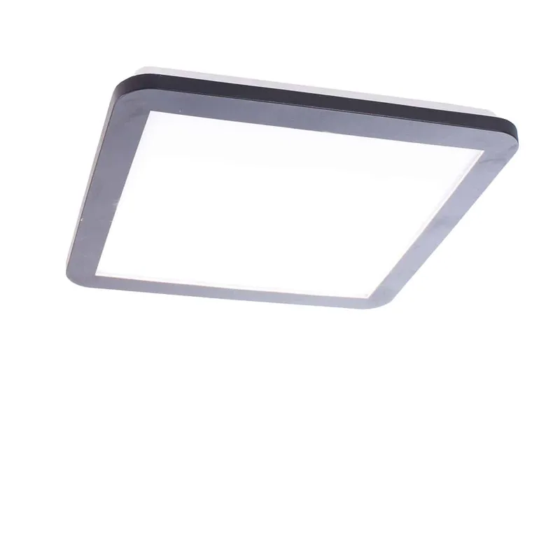 Plafondlamp | 30 cm | Anne plafondlampen IP44 | LED | zwart | kunststof metaal | moderne functionele de ETH – photo produit 1 sur 3