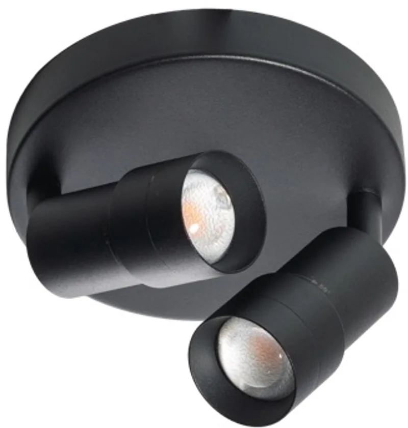 Spot Liam Led hoek instelbaar 3 step dimming 2700k 2x7w Dia.150mm fra ETH i Sort – produktbillede