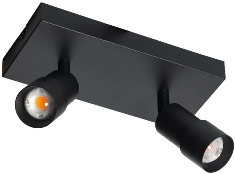 Spot Liam Led hoek instelbaar 3 step dimming 2700k 2x7w L220xW80mm de ETH en Noir – photo produit