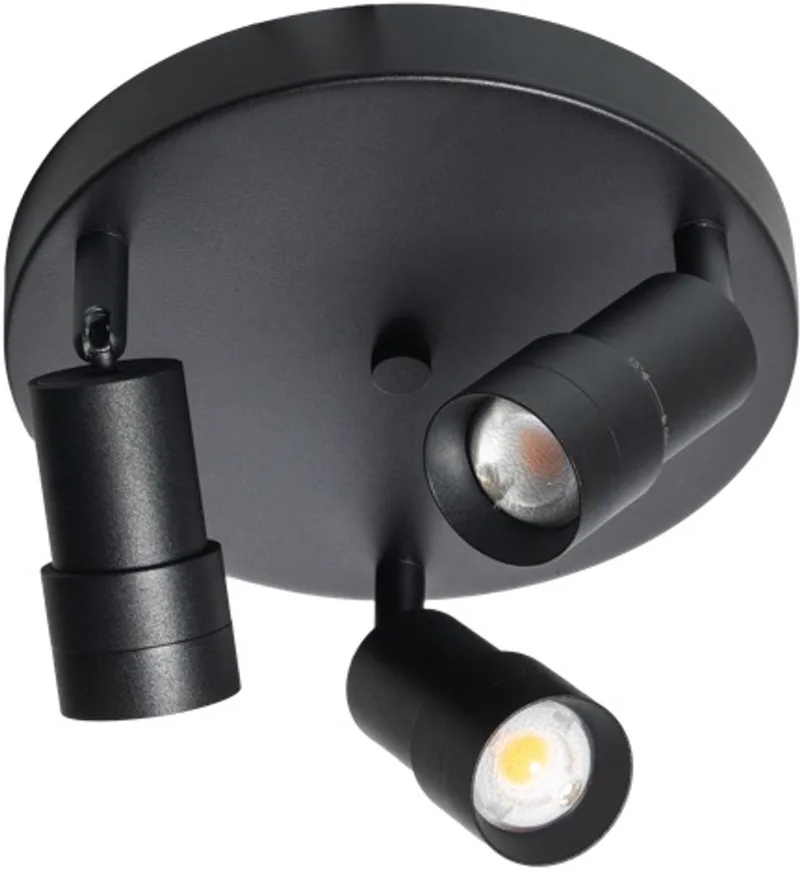 Spot Liam Led hoek instelbaar 3 step dimming 2700k 3x7w Dia.200mm van ETH in Zwart – productfoto