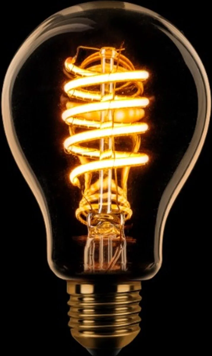 Standaardlamp Filament spiraal LED 4w E27 240v 2200k dimbaar goud 270 lumen von ETH – Produktfoto