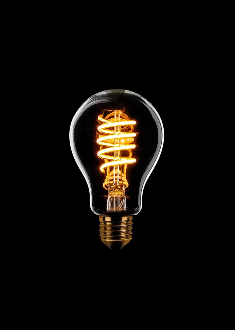 Standaardlamp Filament spiraal LED 7.5w E27 240v 2200k dimbaar helder de ETH – photo produit
