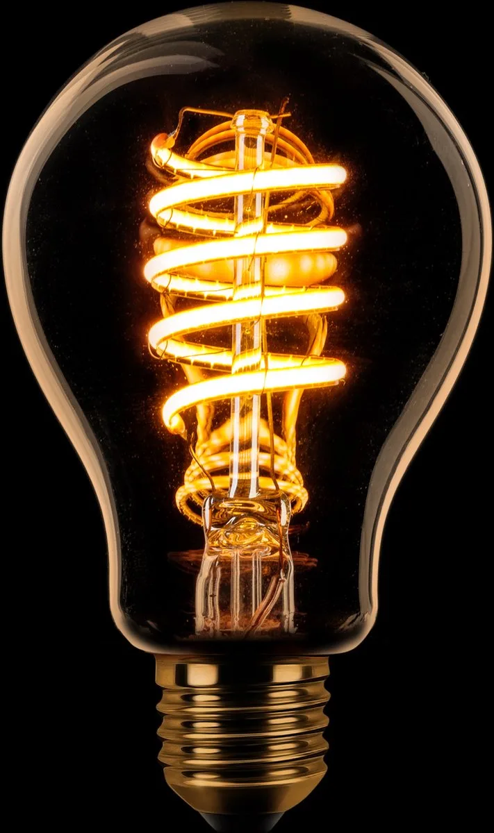 Standaardlamp Filament spiraal LED 7.5w E27 240v 2200k dimbaar goud von ETH – Produktfoto