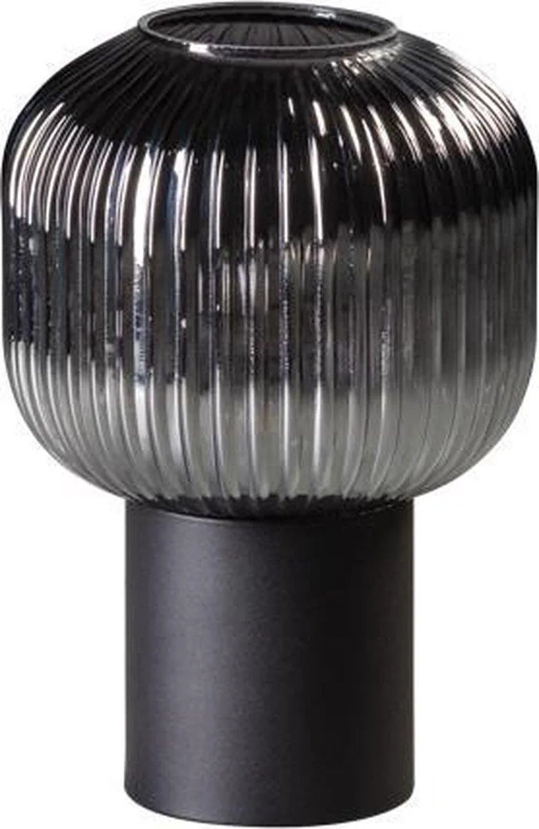 tafellamp Ray smoke ribbel glas de ETH en Noir – photo produit