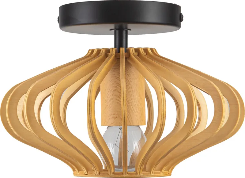 Tess plafonniere E27 230v d220xh110mm by ETH in Licht hout – product photo