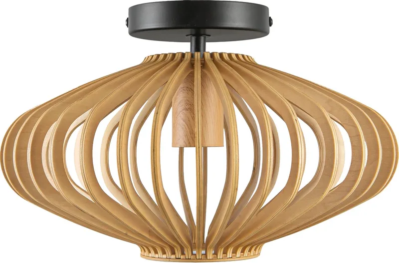 Tess plafonniere E27 230v d300xh150mm de ETH en Licht hout – photo produit
