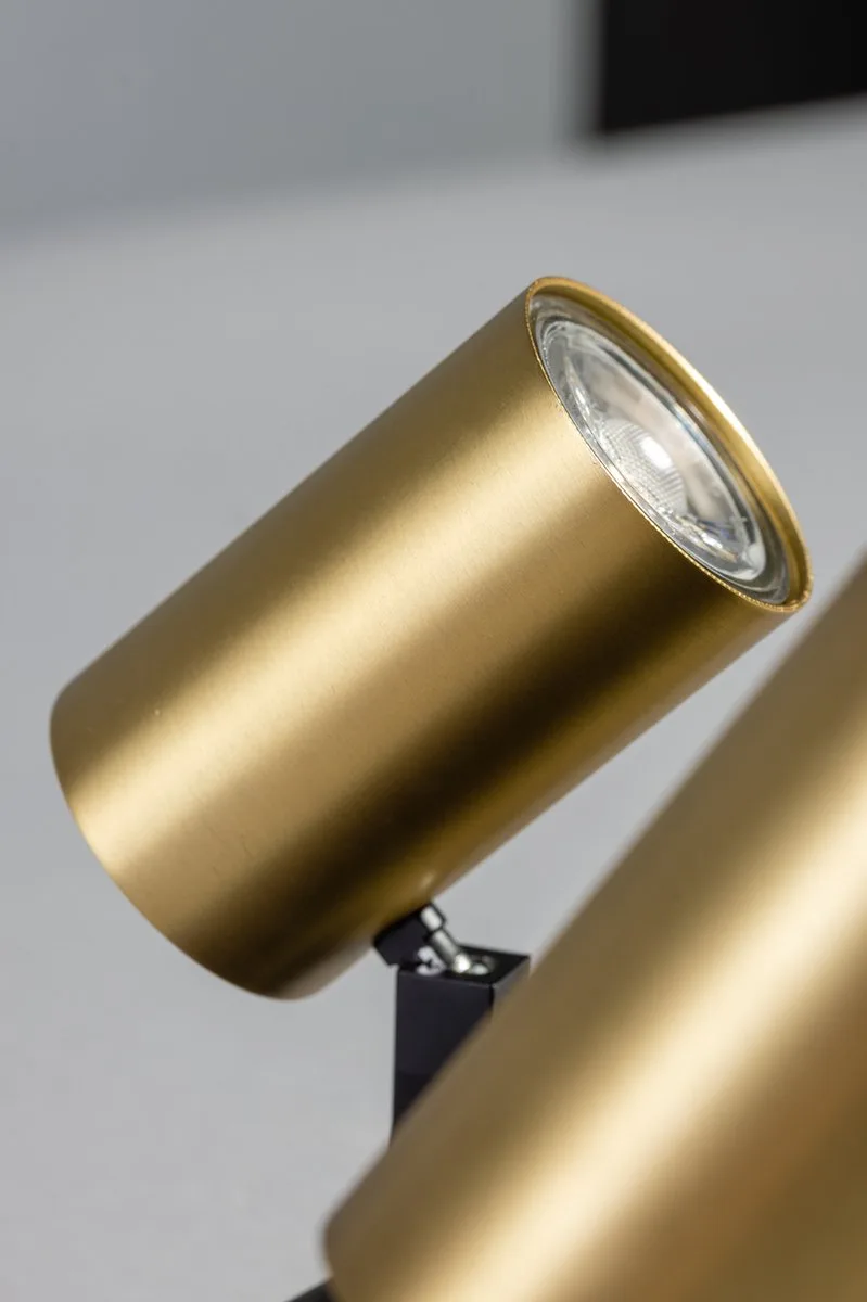 The Common - Spot - GU10 - 3 Lichtbronnen op balk - Messing von ETH in Schwarz – Produktfoto