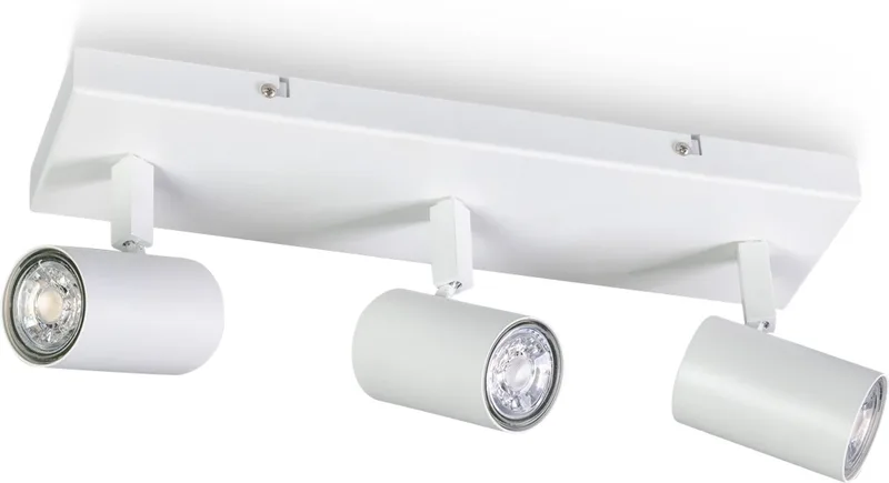 The Common - Spot - GU10 - 3 Lichtbronnen op balk von ETH in Weiß – Produktfoto