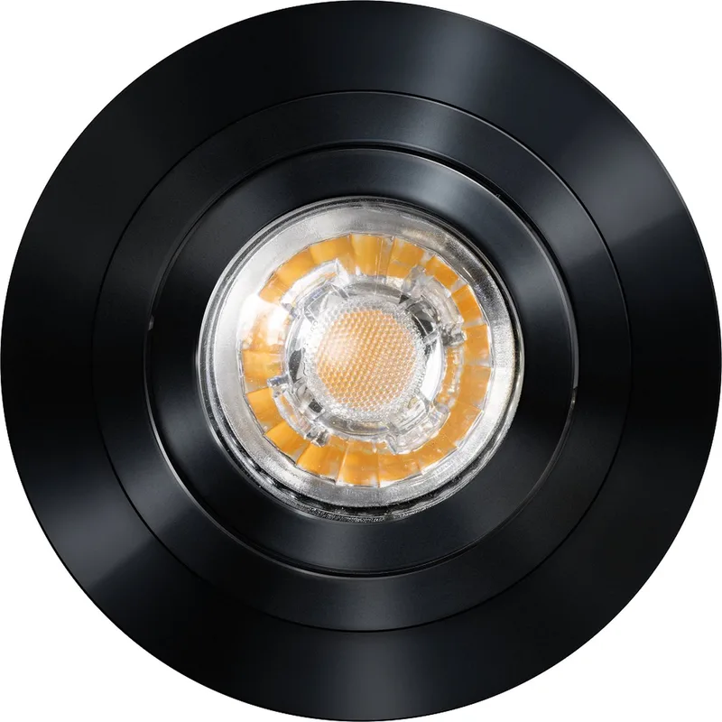 Urban inbouwspot rond kantelbaar 51mm dia 94mm h25mm + GU10 fitting från ETH i Svart – produktbild