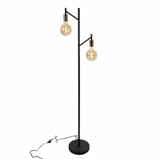 Vloerlamp | 35 cm | sticks | 2 lichts | E27 | goud zwart | metaal | moderne sfeerverlichting van ETH – productfoto 1 van 3