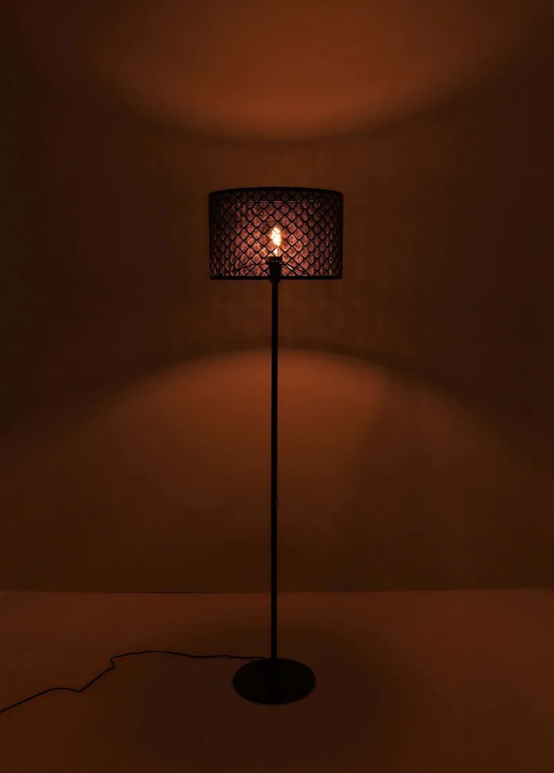 Vloerlamp Zwart/goud Hoogte 160cm de ETH en Noir – photo produit