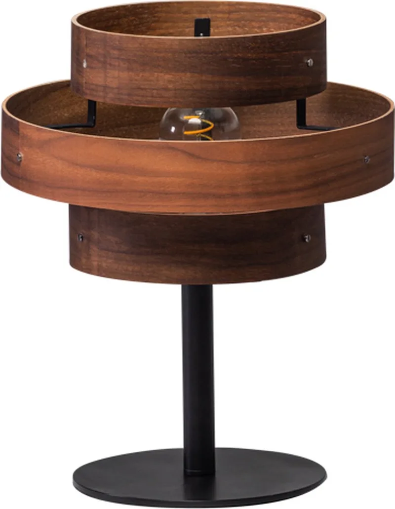 Walnut Tafellamp 1x E27 3 Rings Hout från ETH i Brun – produktbild