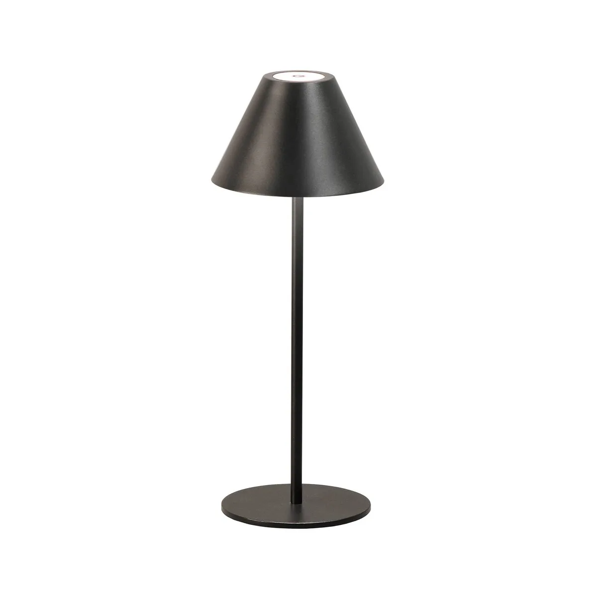 Kano LED oplaadbare tafellamp, dimbaar, verstelbaar, IP54 von FH Lighting in Schwarz – Produktfoto