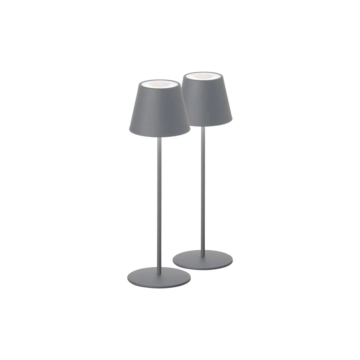 LED accu-tafellamp Cosenza per 2 h. 38cm fra FH Lighting i Zandgrijs – produktbillede