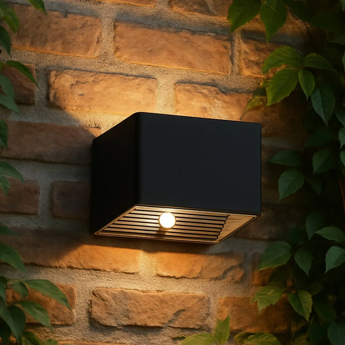 LED wandlamp Magnetics, zwart, USB, bewegingsmelder van FH Lighting in Zandzwart – productfoto