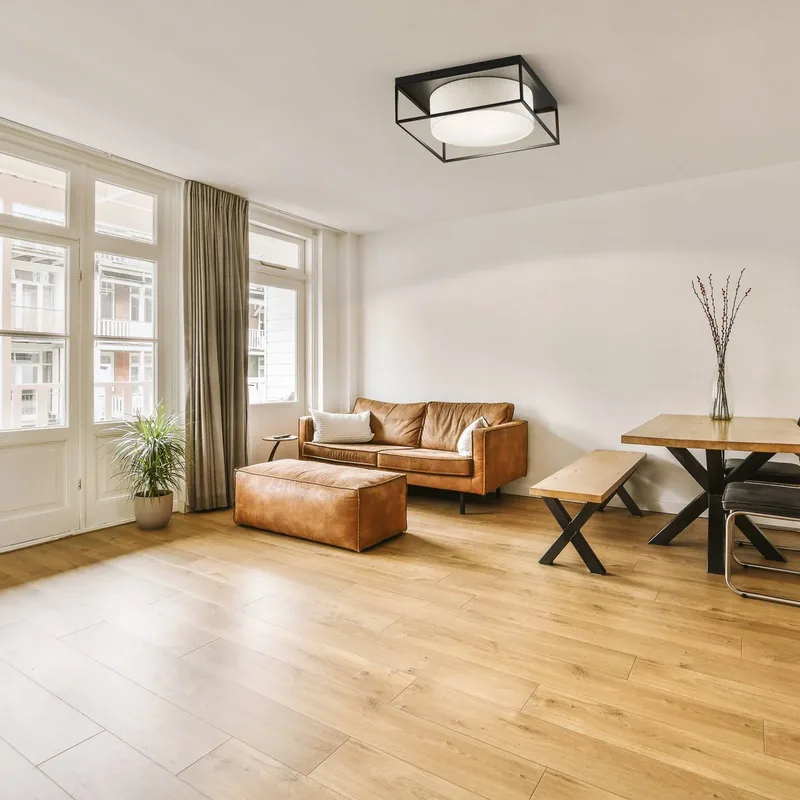 Deckenleuchte Carre 50x50cm Stoffschirm weiß von Fischer & Honsel in Schwarz, Weiß – Produktfoto