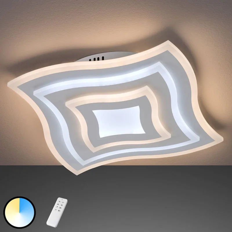Gorden LED plafondlamp met afstandsbediening, frame från Fischer & Honsel i Vit – produktbild