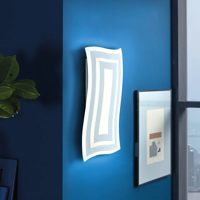 Gorden LED wandlamp, hoogte 43 cm, metaal, CCT från Fischer & Honsel i Vit – produktbild